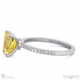 yellow natural diamond low hidden halo emerald cut engagement ring yellow gold with 18k yellow gold metal and emerald shape diamond