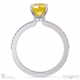 yellow natural diamond low hidden halo emerald cut engagement ring yellow gold with 18k yellow gold metal and emerald shape diamond
