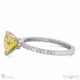 yellow natural diamond low hidden halo heart cut engagement ring white gold with 9k white gold metal and heart shape diamond