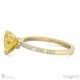 yellow natural diamond low hidden halo heart cut engagement ring yellow gold with 18k yellow gold metal and heart shape diamond