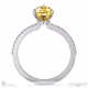 yellow lab grown diamond low hidden halo pear cut engagement ring white gold with 9k white gold metal and pear shape diamond