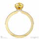 yellow natural diamond low hidden halo pear cut engagement ring yellow gold with 18k yellow gold metal and pear shape diamond