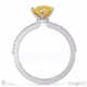 yellow lab grown diamond engagement ring with hidden halo and side stones white gold with 9k white gold metal and marquise shape diamond