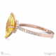 yellow lab grown diamond low hidden halo marquise cut engagement ring rose gold with 9k rose gold metal and marquise shape diamond