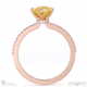 yellow lab grown diamond low hidden halo marquise cut engagement ring rose gold with 9k rose gold metal and marquise shape diamond