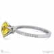 lady liberty yellow lab grown diamond round cut side stone engagement ring white gold with 9k white gold metal and round shape diamond