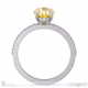 yellow lab grown diamond oval cut hidden halo sidestones engagement ring white gold with 9k white gold metal and oval shape diamond