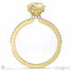 yellow lab grown diamond double hidden halo side stone engagement ring yellow gold with 18k yellow gold metal and round shape diamond