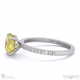 yellow natural diamond round cut hidden halo side stones engagement ring white gold with 18k white gold metal and round shape diamond