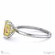 yellow lab grown diamond hidden halo oval claw set diamonds solitaire engagement ring white gold with 18k white gold metal and oval shape diamond