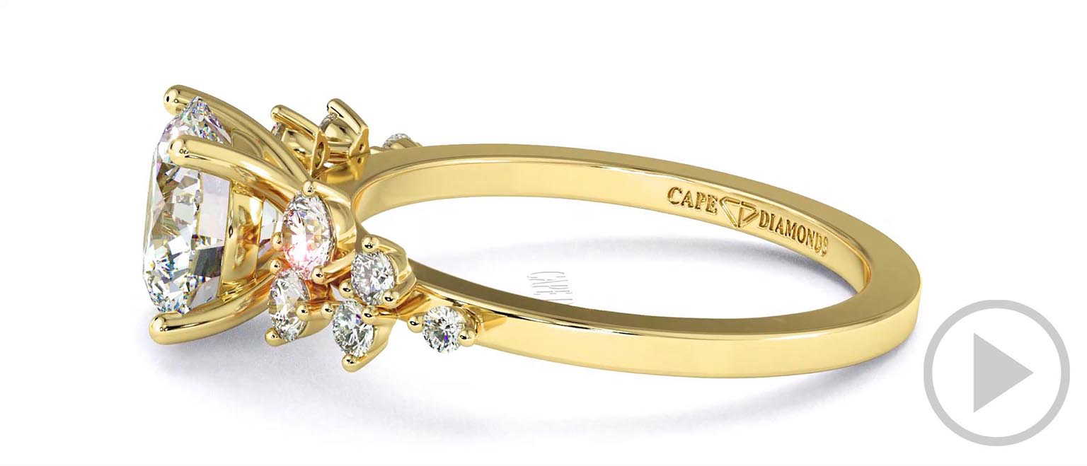 Fairy Lab Grown Diamond Engagement Ring Yellow Gold top video