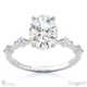 star crossed four prong hidden pave halo oval lab grown diamond engagement ring white gold with 9k white gold metal and oval shape diamond