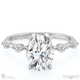 star crossed four prong hidden pave halo oval lab grown diamond engagement ring white gold with 9k white gold metal and oval shape diamond