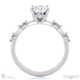 star crossed four prong hidden pave halo oval lab grown diamond engagement ring white gold with 9k white gold metal and oval shape diamond