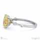 yellow natural diamond bubble drop side stone hidden halo oval cut engagement ring white gold with 9k white gold metal and oval shape diamond