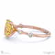 yellow natural diamond bubble drop oval cut engagement ring rose gold with 9k rose gold metal and oval shape diamond