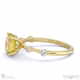 yellow lab grown diamond bubble drop side stone hidden halo round cut engagement ring yellow gold with 9k yellow gold metal and round shape diamond