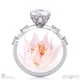 blushing bride natural diamond engagement ring white gold with side natural diamond drops with 9k white gold metal and round shape diamond