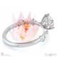 blushing bride natural diamond engagement ring white gold with side natural diamond drops with 9k white gold metal and round shape diamond