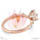 blushing bride natural diamond engagement ring rose gold with side natural diamond drops with 18k rose gold metal and round shape diamond