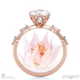 blushing bride natural diamond engagement ring rose gold with side natural diamond drops with 18k rose gold metal and round shape diamond