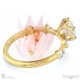 blushing bride lab grown diamond engagement ring yellow gold with side diamond drops with 9k yellow gold metal and round shape diamond