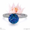 blushing bride fynbos sapphire high set engagement ring platinum with platinum metal and round shape diamond