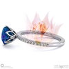 blushing bride fynbos sapphire high set engagement ring platinum with platinum metal and round shape diamond
