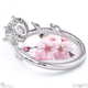 cherry blossom natural diamond engagement ring white gold with 9k white gold metal and round shape diamond