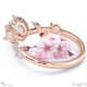 cherry blossom natural diamond engagement ring rose gold with 18k rose gold metal and round shape diamond
