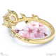 cherry blossom lab grown diamond engagement ring yellow gold with 18k yellow gold metal and round shape diamond