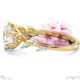 cherry blossom lab grown diamond engagement ring yellow gold with 18k yellow gold metal and round shape diamond