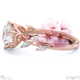 cherry blossom natural diamond engagement ring rose gold with 18k rose gold metal and round shape diamond