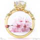cherry blossom lab grown diamond engagement ring yellow gold with 18k yellow gold metal and round shape diamond