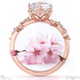cherry blossom natural diamond engagement ring rose gold with 18k rose gold metal and round shape diamond