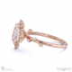 karoo starlight lab grown diamond engagement ring rose gold with 18k rose gold metal and oval shape diamond