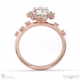 karoo starlight lab grown diamond engagement ring rose gold with 18k rose gold metal and oval shape diamond
