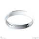 White Gold Half-Round Brushed 4mm Wide X 1.2mm Thick Gent’s Wedding Rings