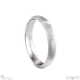 White Gold Half-Round Brushed 4mm Wide X 1.2mm Thick Gent’s Wedding Rings