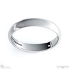 White Gold Half-Round Polished Comfort-Fit 4mm Wide Gents Wedding Rings