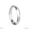 White Gold Half-Round Polished Comfort-Fit 4mm Wide Gents Wedding Rings