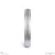 White Gold Half-Round Textured 4mm X 1.5mm Gents Wedding Rings