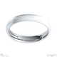 White Gold Half-Round Textured 4mm X 1.5mm Gents Wedding Rings