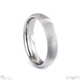 White Gold Most Popular Brushed 5mm X 1.1mm Men’s Wedding Bands