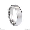 White Gold Best Polished Brushed Comfort-Fit Bevelled Men’s Wedding Rings