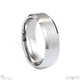 White Gold Best Polished Brushed Comfort-Fit Bevelled Men’s Wedding Rings