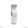 White Gold Best Polished Brushed Comfort-Fit Bevelled Men’s Wedding Rings