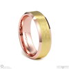 White Gold 2-Tone Brushed Yellow Gold Polished Rose Gold Beveled Men’s Wedding Rings