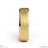 White Gold 2-Tone Brushed Yellow Gold Polished Rose Gold Beveled Men’s Wedding Rings
