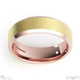 White Gold 2-Tone Brushed Yellow Gold Polished Rose Gold Beveled Men’s Wedding Rings